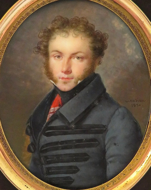 MANSION (1785-1840). Rare and beautiful MINIATURE signed and dated 1820.