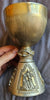 Solid silver Italian chalice with remains of vermeil gilding