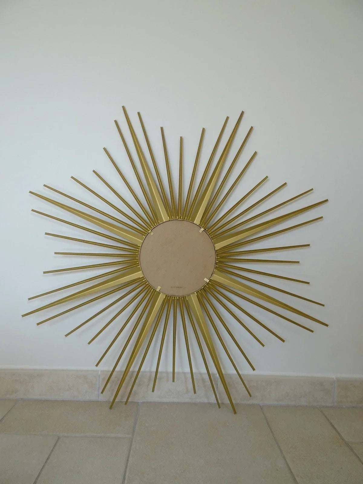 Vintage CHATY VALLAURIS sunburst mirror, convex witch mirror, 1950s