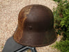 WW2 German M42 camouflage helmet