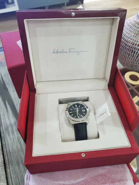 Men's 1898 stainless steel Ferragamo watch.