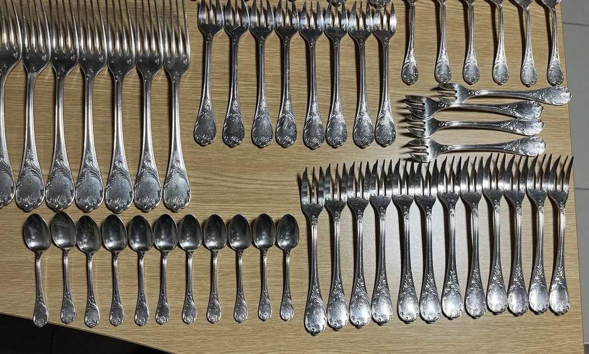 Christofle Marly - Silver-Plated Flatware Set, 95 Pieces