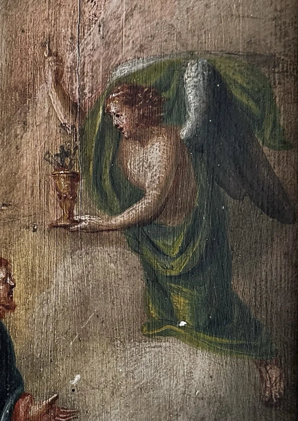 Antique Painting Agony of Jesus Christ in the Garden of Olives Religious Painting 18th Century