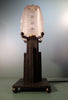 Art Deco skyscraper lamp, building style. Wrought iron, Muller Frères Lunéville.