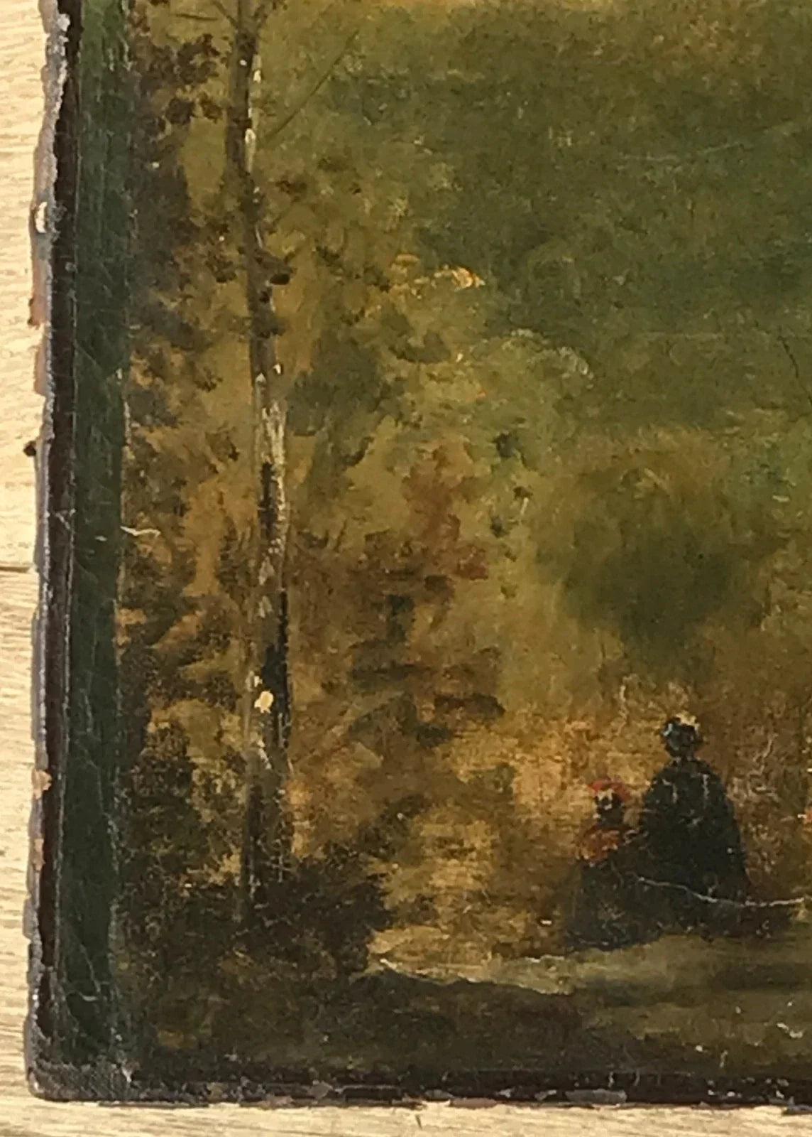 RARE OIL PAINTING BY CAMILLE COROT, LANDSCAPE AT ST CLOUD, VILLE-D'AVRAY, BARBIZON, FONTAINEBLEAU