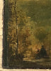 RARE OIL PAINTING BY CAMILLE COROT, LANDSCAPE AT ST CLOUD, VILLE-D'AVRAY, BARBIZON, FONTAINEBLEAU