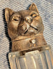 Beautiful antique double perfume and smelling salts bottle in cut crystal