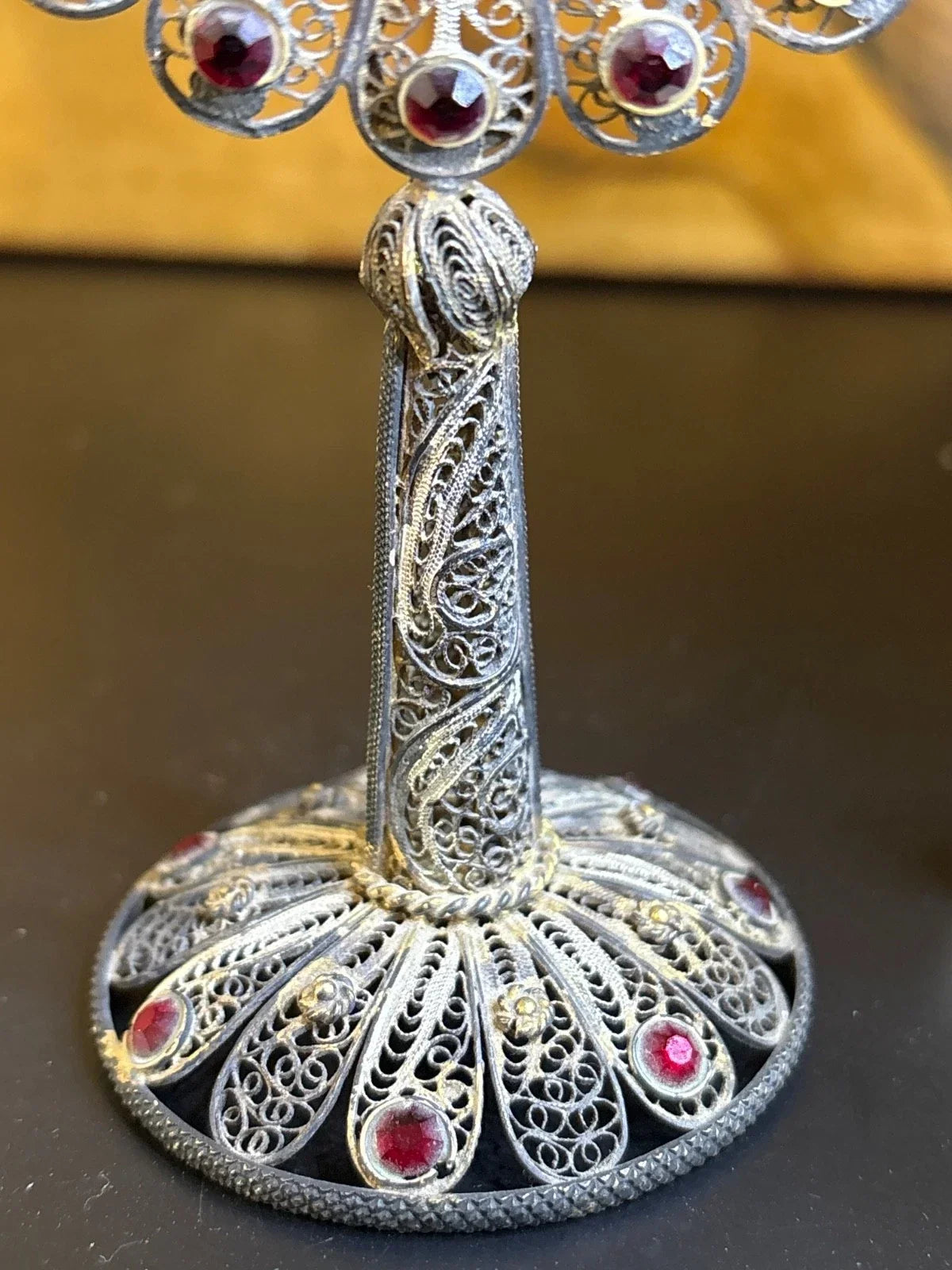 Extremely rare Saint John the Baptist reliquary monstrance in the shape of an ostensorium