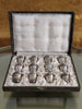 Antique Solid Silver Liqueur Glass Set, Minerva Hallmark, 19th Century
