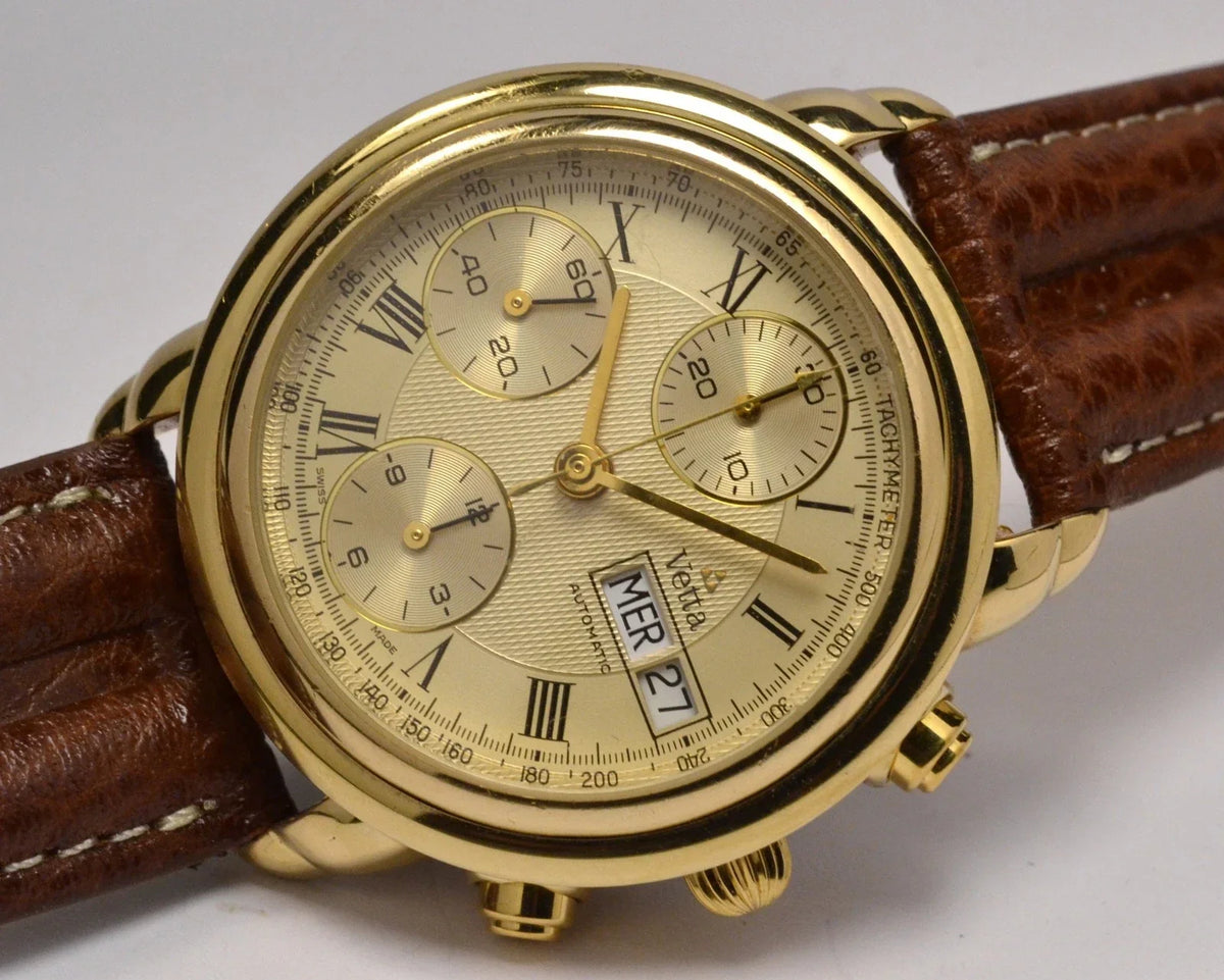 VETTA AUTOMATIC CHRONOGRAPH WATCH ETA 7750 VINTAGE SWISS WATCH