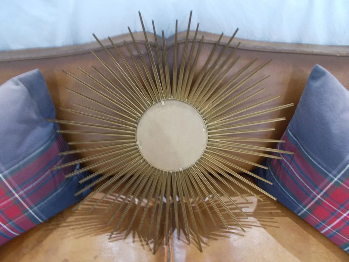 VINTAGE CHATY VALLAURIS SIGNED WITCH'S EYE MIRROR POILLERAT SUNBURST MIRROR XX
