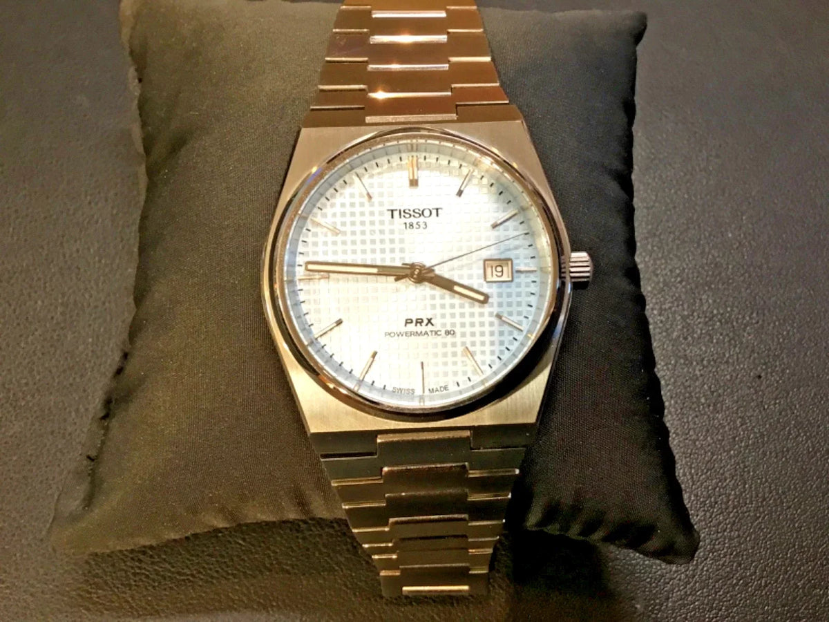 Montre Tissot PRX Powermatic 80 automatique cadran bleu Tiffany bracelet acier