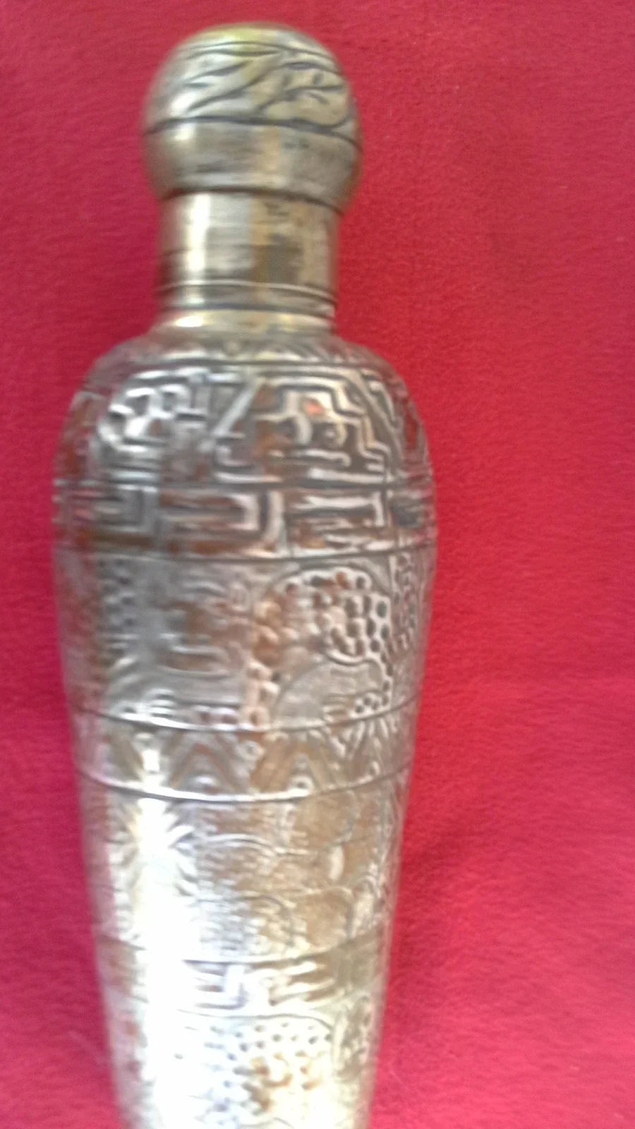 Antique Peruvian 925 sterling silver cocktail shaker FPC