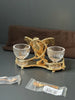 24-karat gold-plated salt cellar by Maison Christofle Aigle