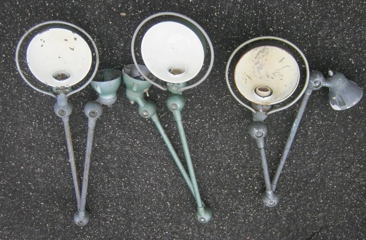 Lot of 3 vintage Jielde workshop factory industrial lamps