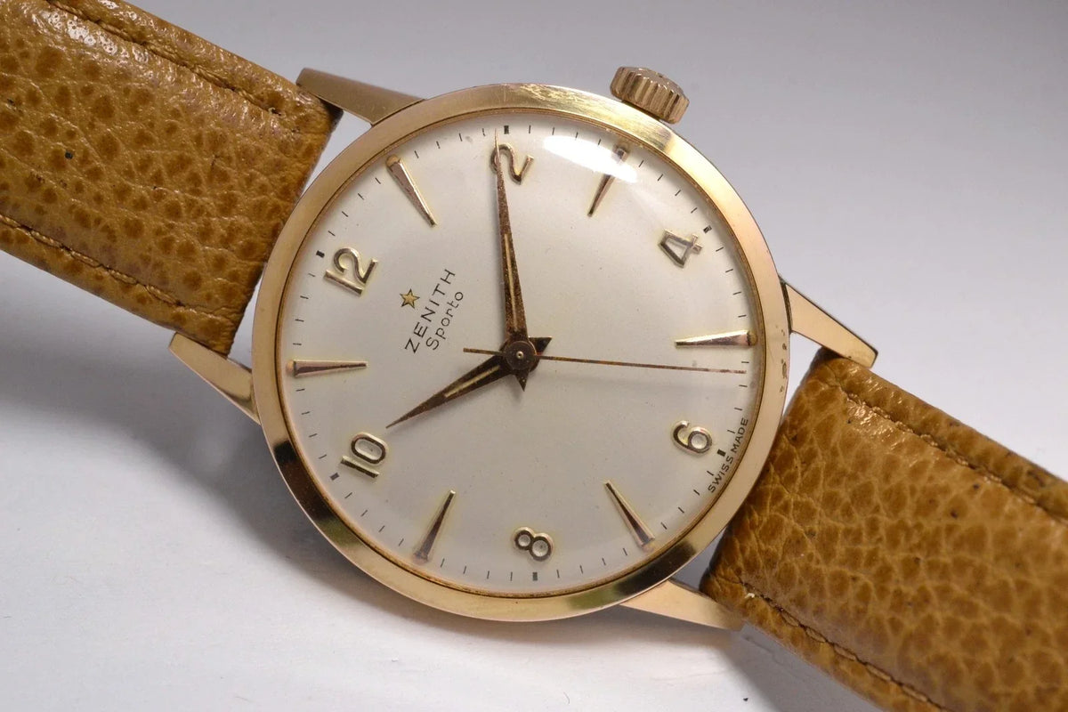 ZENITH SPORTO WATCH NEAR MINT VINTAGE 1960 SWISS WATCH
