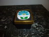 Beautiful Mithé Espelt enamelled gilt ceramic jewelry box, 1970s, Lembo era