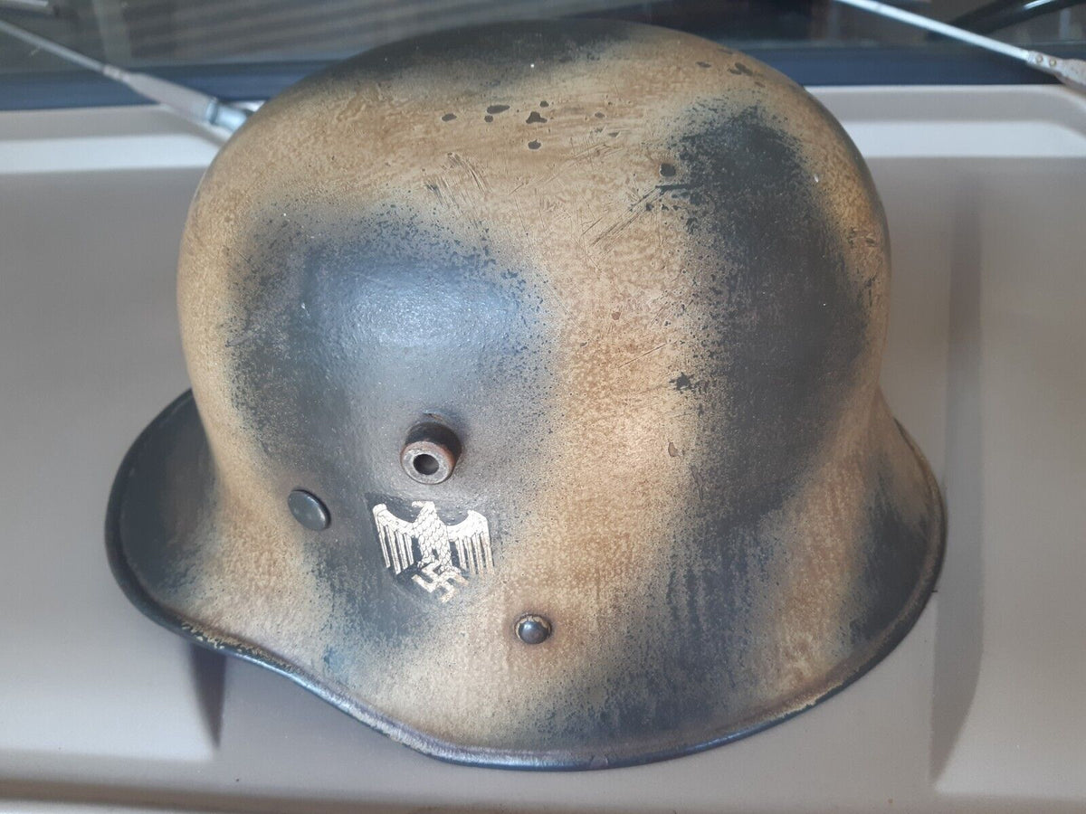 German coastal battery helmet Normandy