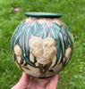 LOUIS LOURIOUX STONEWARE CHESTNUT BUR VASE