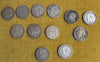Lot of 35 antique silver coins, 19th century, Ecu, Nap, Louis-Philippe, Leopold, Hercules