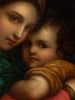 19th-century oil tondo on copper after the Italian Old Master Raphael, in an antique gilded frame