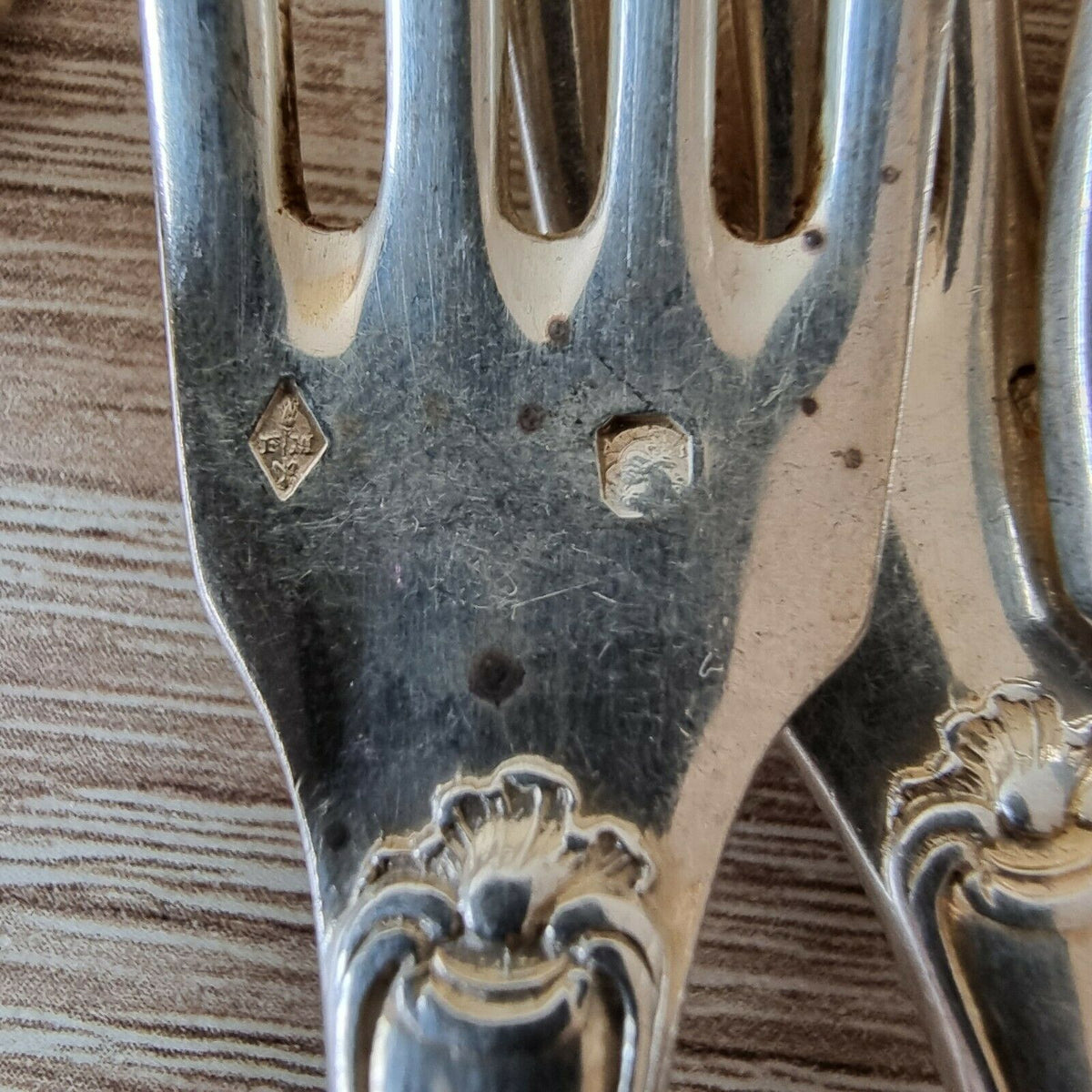 Set of solid silver Minerva cutlery