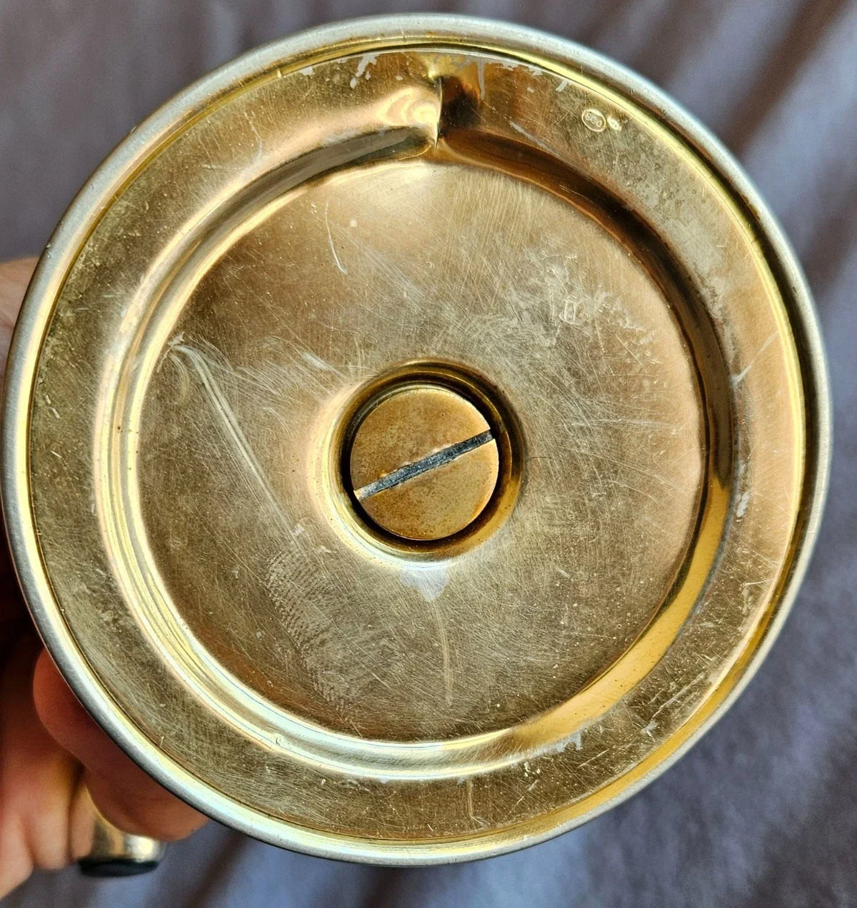 Solid silver Italian chalice with remains of vermeil gilding
