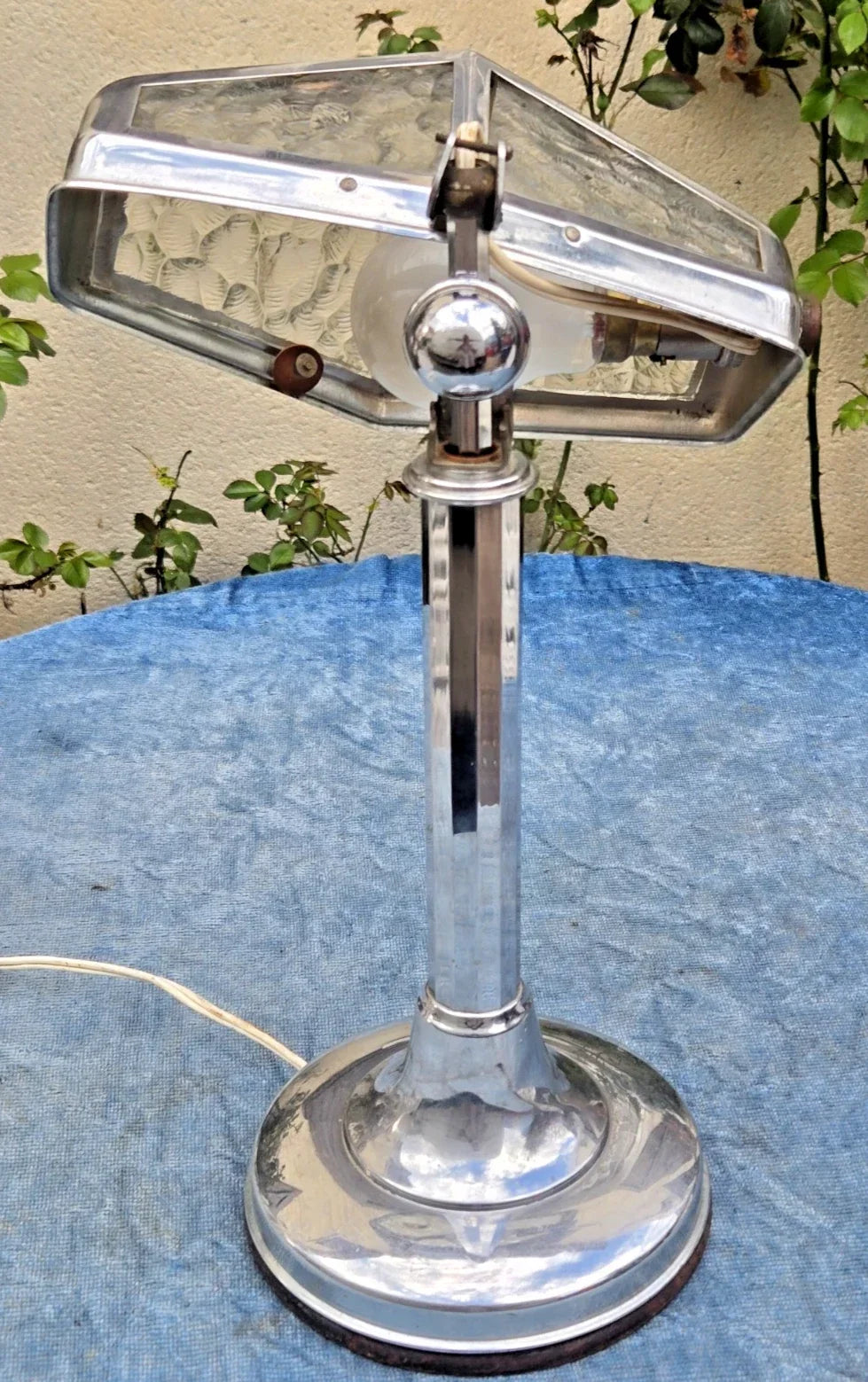Beautiful antique chrome Pirouett desk lamp