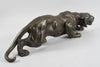 Bronze prowling tiger statuette