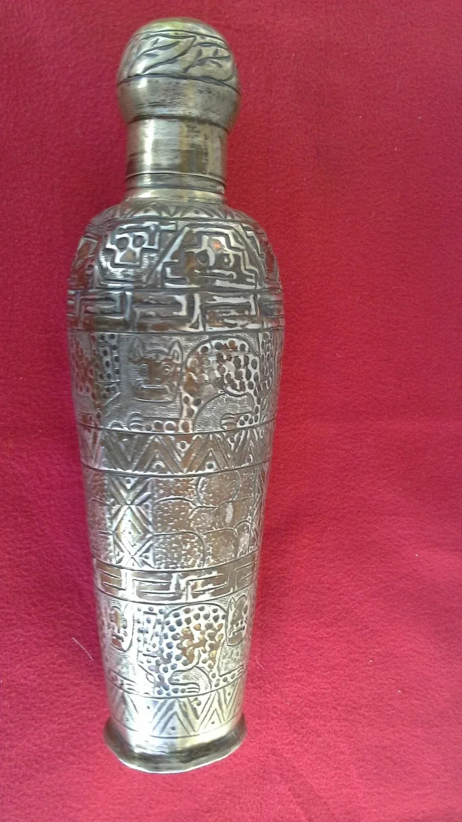Antique Peruvian 925 sterling silver cocktail shaker FPC