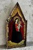 Antique Virgin and Child Painting, Religious Art, Renaissance Altarpiece