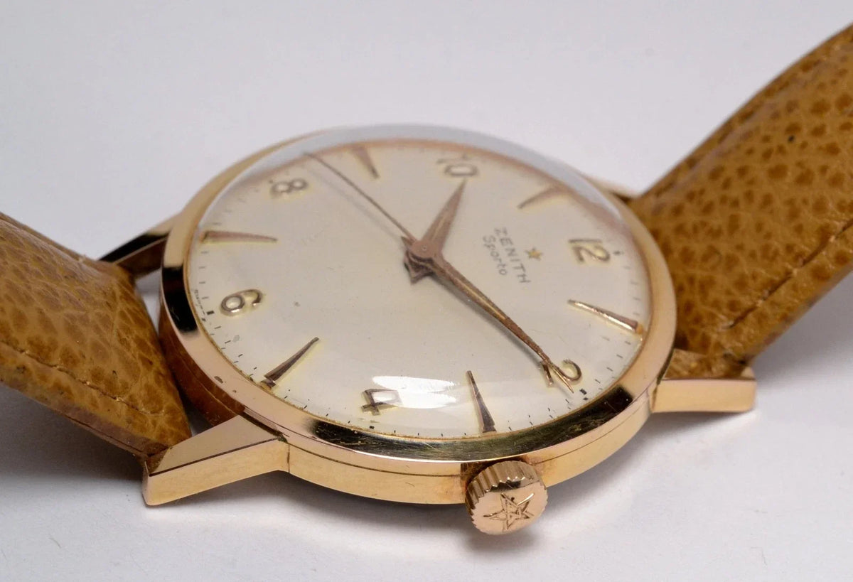 ZENITH SPORTO WATCH NEAR MINT VINTAGE 1960 SWISS WATCH
