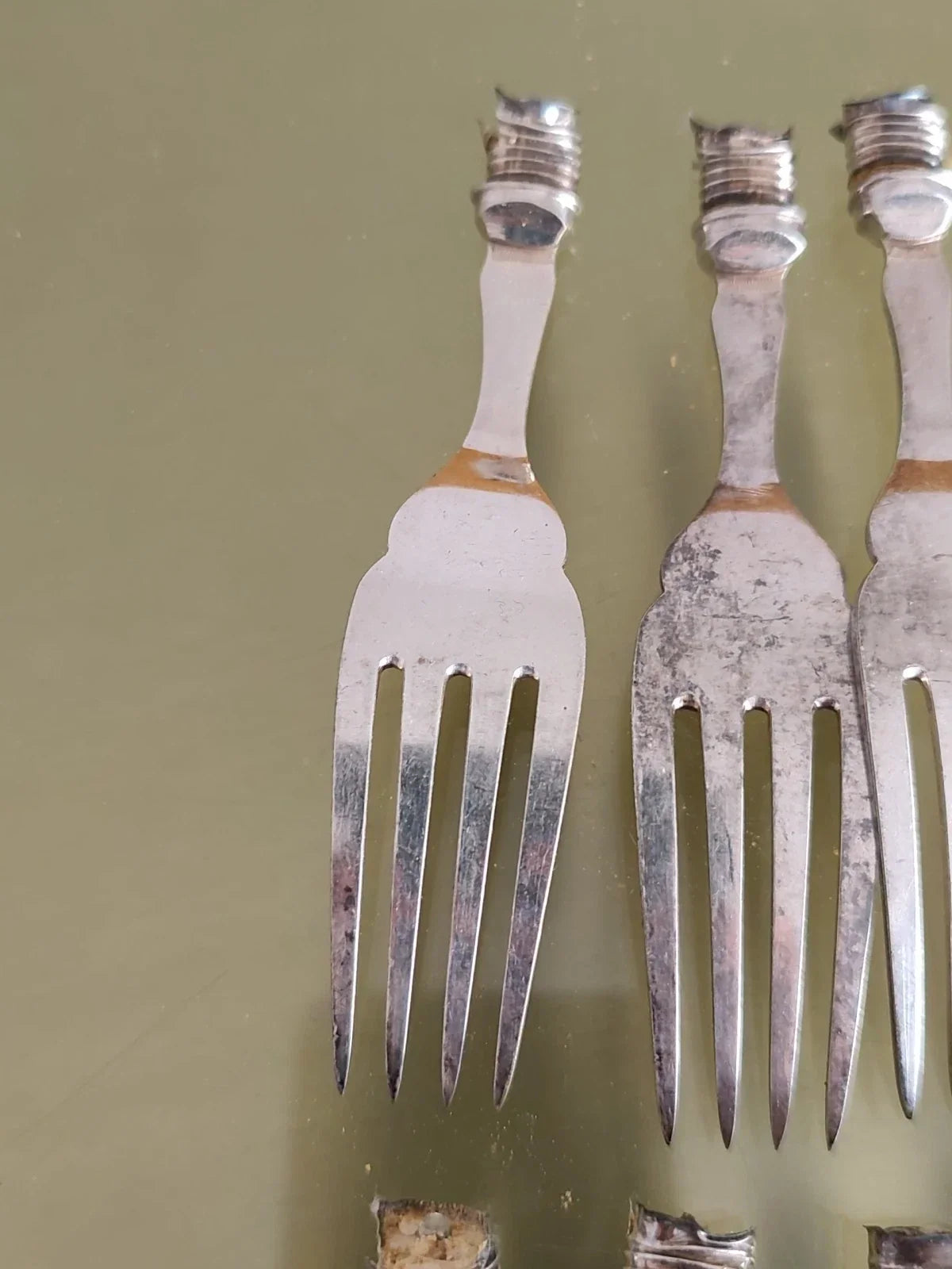 Ancien Lot Débris En Argent Massif Anglais Poinçons XIXe