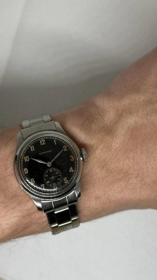 Longines “Tre-Tacche” military watch - gilt dial WWII (1940’s - 1950’s)