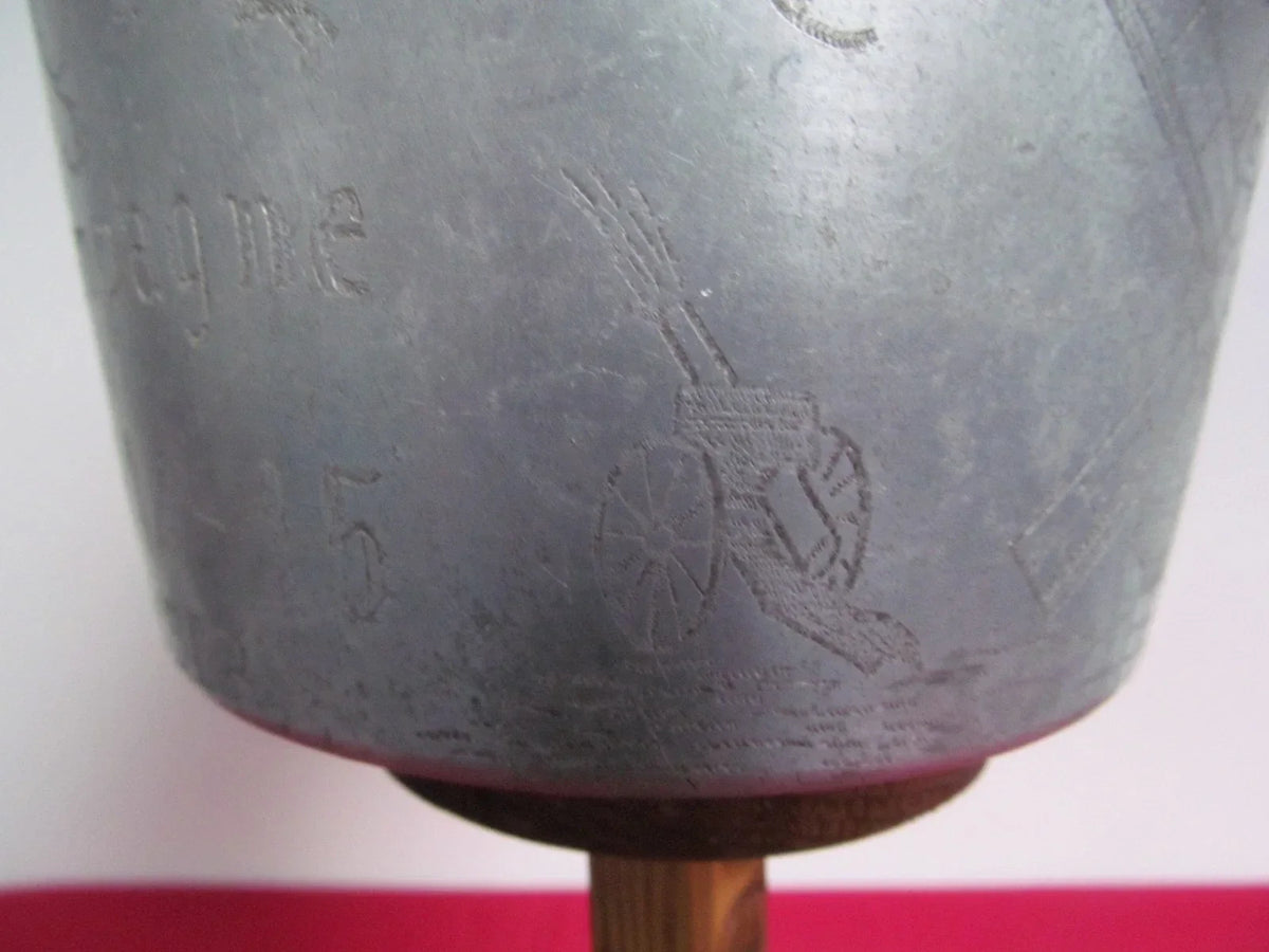 Engraved mess tin French soldier medic trench art WWI Yser poilu Adrian