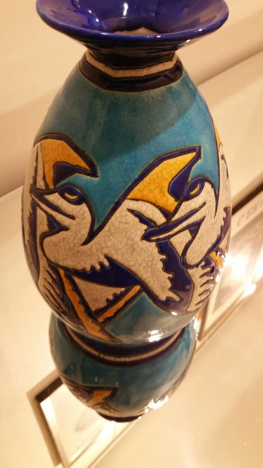 Charles Catteau Art Deco vase, Boch, Keramis