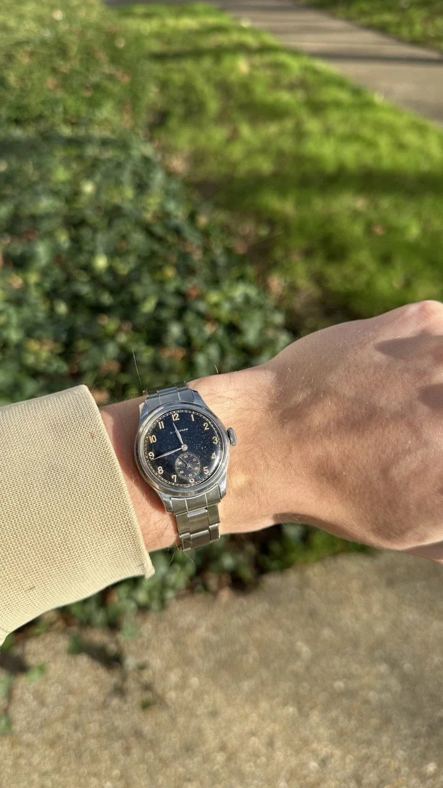 Longines “Tre-Tacche” military watch - gilt dial WWII (1940’s - 1950’s)