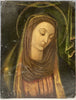 Tableau Religieux Ancien Huile Cuivre Portrait Vierge Renaissance XVIe-XVIIe