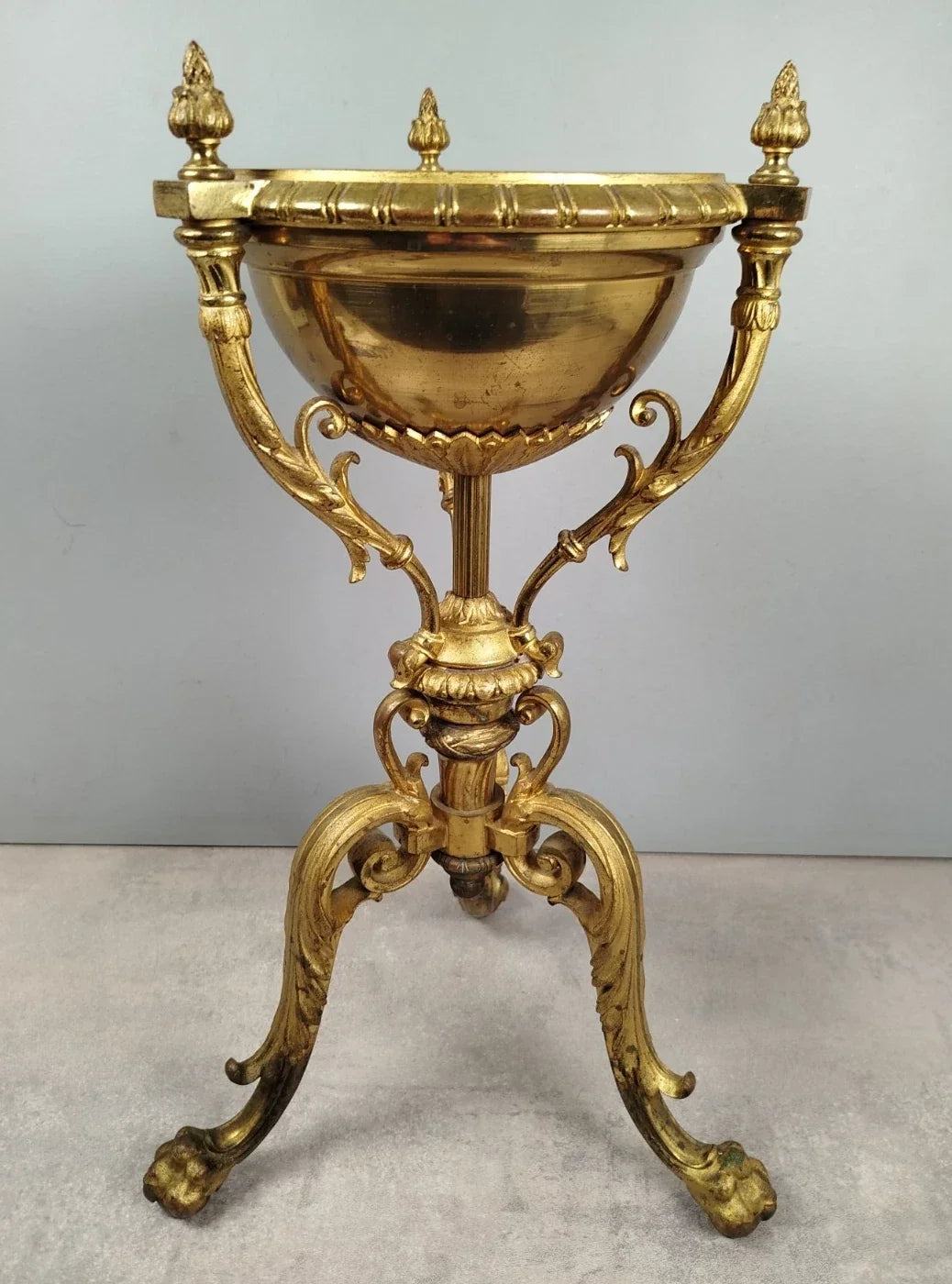 Grand PIED de LAMPE en Athenienne Cassolette Huile Petrole Brule-Parfum XIXe P51