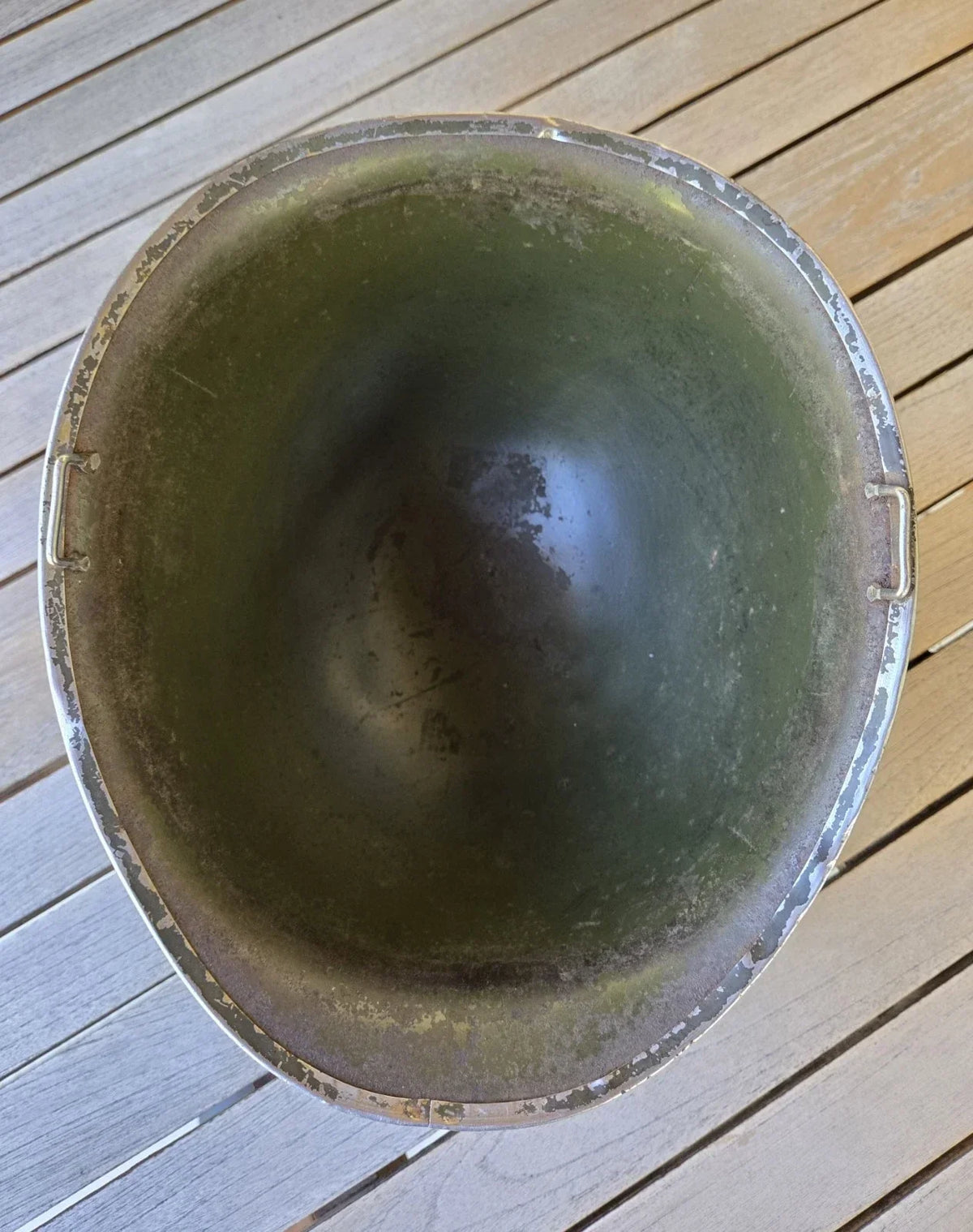 Casque US M1 ww2 de sergent à pattes fixes