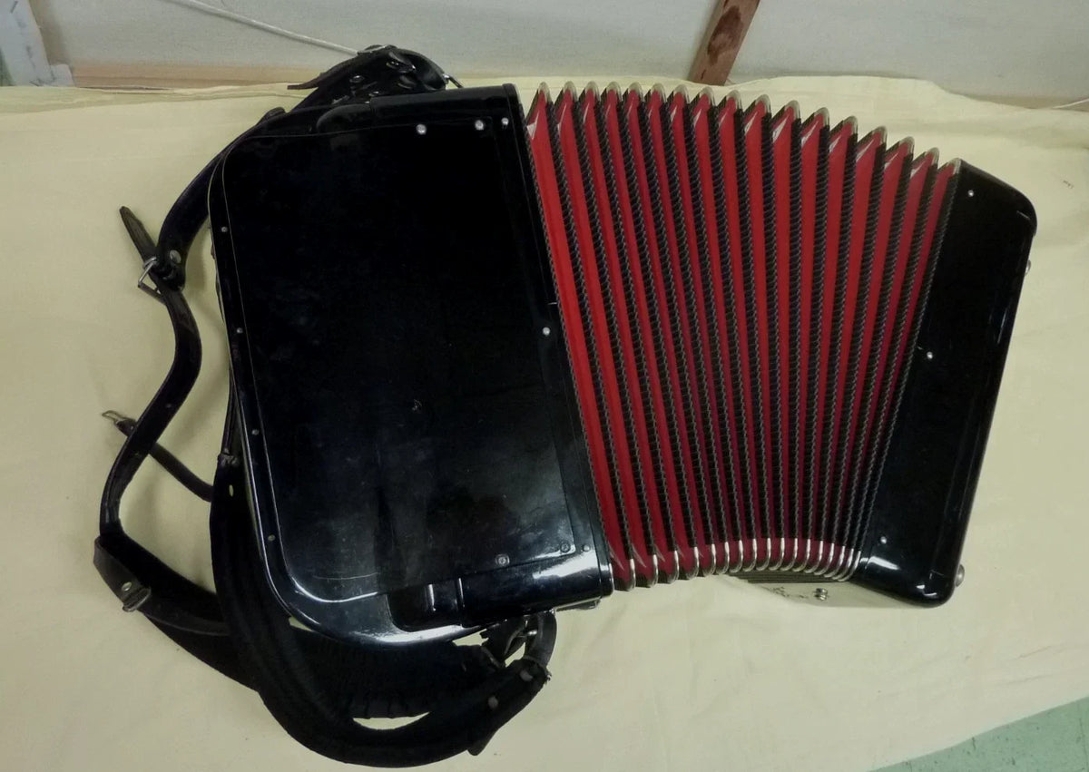 Rare and magnificent antique FISART diatonic accordion