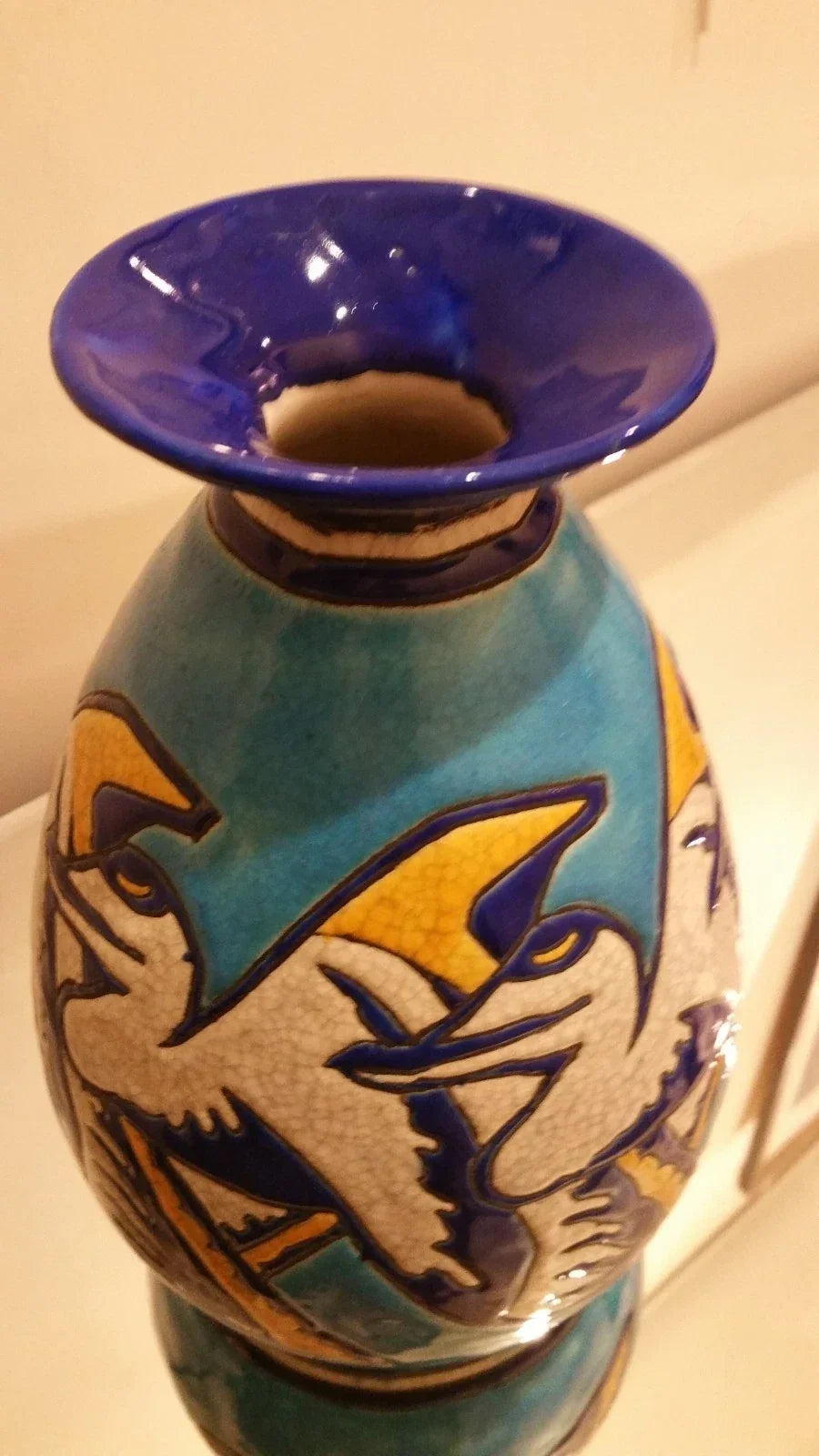 Charles Catteau Art Deco vase, Boch, Keramis