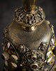 Austro-Hungarian solid 925 silver chalice, silver-gilt, enamel, and fine pearls