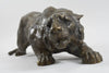 Bronze prowling tiger statuette
