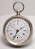 MONTRE GOUSSET ARGENT 3 AIGUILLES 12H ET 24H VINTAGE 1890 POCKET WATCH
