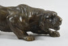 Bronze prowling tiger statuette