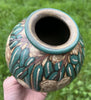 LOUIS LOURIOUX STONEWARE CHESTNUT BUR VASE