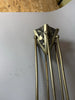 Nickel-plated bronze chandelier, French work from the 1930s.