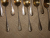 12 antique solid silver teaspoons and sugar tongs