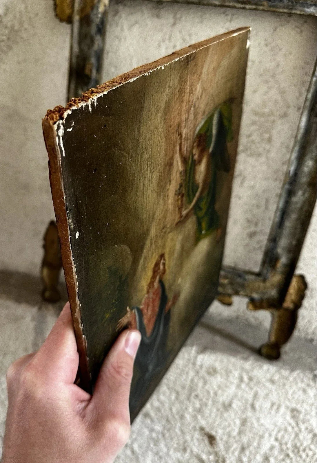 Antique Painting Agony of Jesus Christ in the Garden of Olives Religious Painting 18th Century